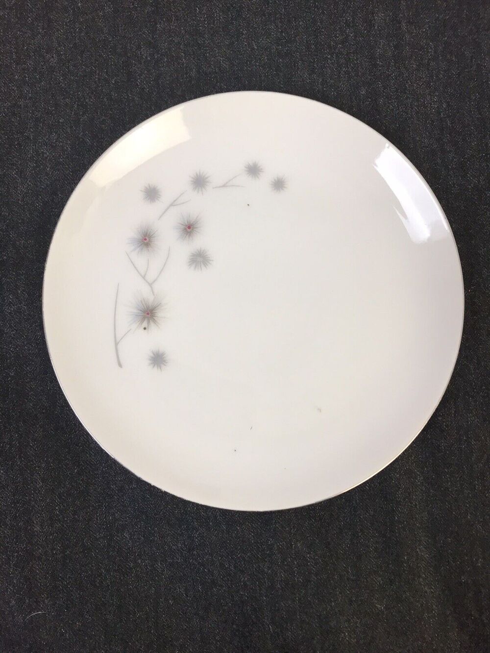 Vintage Creative Fine China 6.5" Bread & Butter Plate Platinum Star Burst